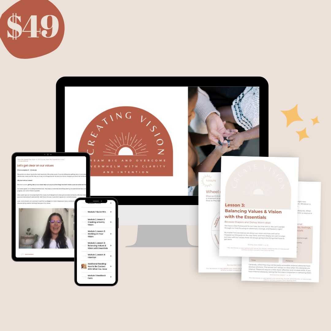 Mockup of Creating Vision course with the price: $49.